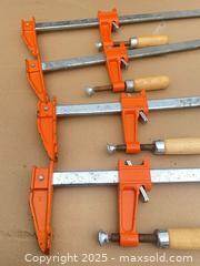 MaxSold Auction: Set of 4 F-Style Bar/Parallel Woodworking Clamps - Ottawa (Ontario, Canada) SELLER MANAGED Moving Online Auction - Hawthorne Road