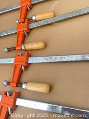 MaxSold Auction: Set of 4 F-Style Bar/Parallel Woodworking Clamps - Ottawa (Ontario, Canada) SELLER MANAGED Moving Online Auction - Hawthorne Road
