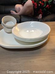 MaxSold Auction: Assorted Dinnerware Lot: Plates, Bowls, Ramekins, Platters - Barrie (Ontario, Canada) SELLER MANAGED Downsizing Online Auction -  Springdale Drive
