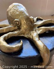 MaxSold Auction: Gold/ Black  Nautical Marine Octopus Keeper Of The Seas Decorative Box Figurine - Morgan Hill (California, USA) SELLER MANAGED Downsizing Online Auction - San Clemente Lane