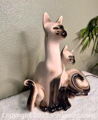 MaxSold Auction: Vintage 1950&#39;s Siamese Cats TV Lamp - Ceramic Lane Co. - Morgan Hill (California, USA) SELLER MANAGED Downsizing Online Auction - San Clemente Lane