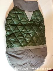 MaxSold Auction: Large Quilted Dog Coat/Jacket, Forest Green with Gray Trim - Toronto (Ontario, Canada) SELLER MANAGED Reseller Online Auction -  York Mills Road
