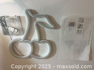 MaxSold Auction: LED Neon Wall Light - Cherry Shape, USB or Battery Box - Toronto (Ontario, Canada) SELLER MANAGED Reseller Online Auction -  York Mills Road