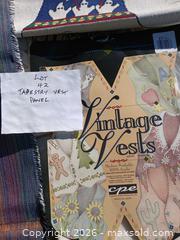 MaxSold Auction: 9 Tapestry Vest Panel & 2 Vintage Vest Designs. - Capitol Heights (Maryland, USA) SELLER MANAGED Downsizing Online Auction - Quo Avenue