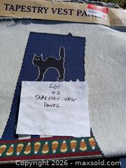MaxSold Auction: 9 Tapestry Vest Panel & 2 Vintage Vest Designs. - Capitol Heights (Maryland, USA) SELLER MANAGED Downsizing Online Auction - Quo Avenue