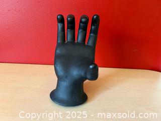 MaxSold Auction: Black Resin Hand Sculpture Display Stand - London (Ontario, Canada) PARTNER MANAGED Downsizing Online Auction - Trillium Crescent