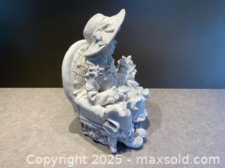 MaxSold Auction: Plaster Garden Statue – Girl with Hat &#38; Flowers - London (Ontario, Canada) PARTNER MANAGED Downsizing Online Auction - Trillium Crescent