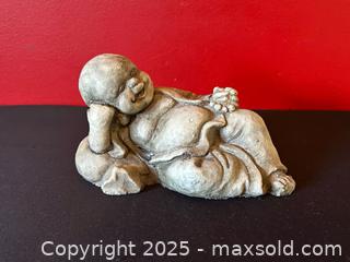 MaxSold Auction: Small Resting Buddha Cement Statue – 6.5”L x 3.5”H x 4”W - London (Ontario, Canada) PARTNER MANAGED Downsizing Online Auction - Trillium Crescent