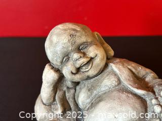 MaxSold Auction: Small Resting Buddha Cement Statue – 6.5”L x 3.5”H x 4”W - London (Ontario, Canada) PARTNER MANAGED Downsizing Online Auction - Trillium Crescent