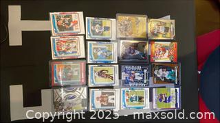 MaxSold Auction: 22 23 24 NFL Prizm Donruss Wild Card # patch Kincaid Flowers Rice Vick Brees Howard Burrow - Toronto (Ontario, Canada) SELLER MANAGED Reseller Online Auction -  Bayview Avenue