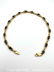 MaxSold Auction: 10k Gold Diamond Sapphire Bracelet  - Victoria (British Columbia, Canada) PARTNER MANAGED Estate Sale Online Auction - Goldstream Avenue (CONDO)
