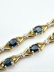MaxSold Auction: 10k Gold Diamond Sapphire Bracelet  - Victoria (British Columbia, Canada) PARTNER MANAGED Estate Sale Online Auction - Goldstream Avenue (CONDO)
