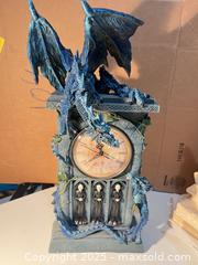 MaxSold Auction: Dueling Dragons Sculpture Clock  - Walpole (Massachusetts, USA) SELLER MANAGED Downsizing Online Auction - Park Lane