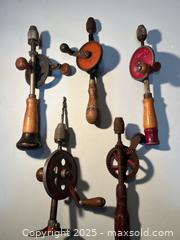 MaxSold Auction: Lot of vintage egg-beater hand drills  - Walpole (Massachusetts, USA) SELLER MANAGED Downsizing Online Auction - Park Lane