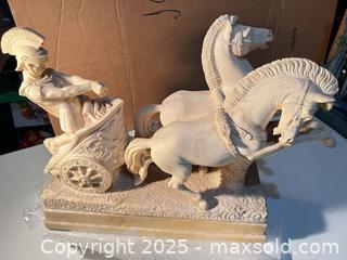 MaxSold Auction: Roman Chariot Sculpture  - Walpole (Massachusetts, USA) SELLER MANAGED Downsizing Online Auction - Park Lane