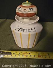 MaxSold Auction: 50s Pixieware mustard and jam jar. - Ottawa (Ontario, Canada) SELLER MANAGED Downsizing Online Auction - Beaver Ridge
