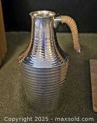 MaxSold Auction: Antique Sake set, which includes a wooden box for storage and a metal flask  - Ottawa (Ontario, Canada) SELLER MANAGED Downsizing Online Auction - Beaver Ridge