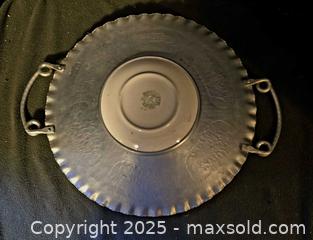 MaxSold Auction: Vintage Cromwell Hand Wrought Hammered Aluminum serving tray with a porcelain center - Ottawa (Ontario, Canada) SELLER MANAGED Downsizing Online Auction - Beaver Ridge