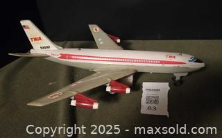 MaxSold Auction: Vintage toy airplane model of a Trans World Airlines (TWA) Boeing 707 &#34;Super Jet - Ottawa (Ontario, Canada) SELLER MANAGED Downsizing Online Auction - Beaver Ridge
