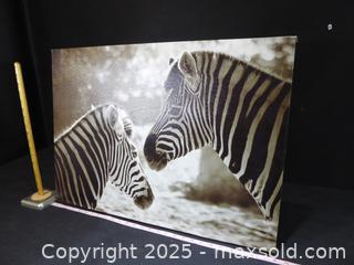 MaxSold Auction: Art / Zebra Print on Canvas  - North Vancouver (British Columbia, Canada) SELLER MANAGED Downsizing Online Auction - Plymouth Drive