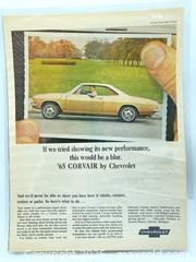 MaxSold Auction: 1965 Chevrolet Corvair Magazine Advertisement Page Laminated - Smiths Falls (Ontario, Canada) SELLER MANAGED Reseller Online Auction -  Autumn Drive