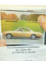 MaxSold Auction: 1965 Chevrolet Corvair Magazine Advertisement Page Laminated - Smiths Falls (Ontario, Canada) SELLER MANAGED Reseller Online Auction -  Autumn Drive