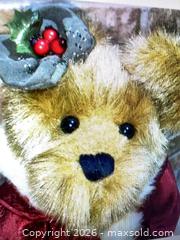 MaxSold Auction: 26 Inch Plush Holiday Bear with Velvet Coat & Wooden Stand Christmas - Smiths Falls (Ontario, Canada) SELLER MANAGED Reseller Online Auction -  Autumn Drive