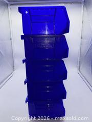 MaxSold Auction: AkroBins Blue Plastic Stackable Storage Workshop Parts, Lot of 21  - Smiths Falls (Ontario, Canada) SELLER MANAGED Reseller Online Auction -  Autumn Drive