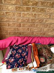 MaxSold Auction: Assorted Fabric Remnants Lot with Banner and Tapestry Panel - Smiths Falls (Ontario, Canada) SELLER MANAGED Reseller Online Auction -  Autumn Drive