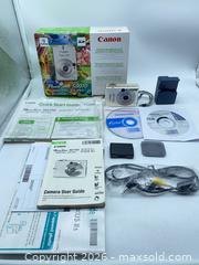 MaxSold Auction: Canon PowerShot SD110 / Digital ELPH 3.2MP Silver Camera - Smiths Falls (Ontario, Canada) SELLER MANAGED Reseller Online Auction -  Autumn Drive