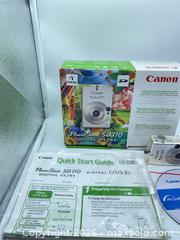 MaxSold Auction: Canon PowerShot SD110 / Digital ELPH 3.2MP Silver Camera - Smiths Falls (Ontario, Canada) SELLER MANAGED Reseller Online Auction -  Autumn Drive