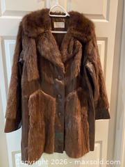 MaxSold Auction: Edward Reilly & Co. Brockville Women's Mink Fur and Leather Coat, Brown, Mid-Length - Smiths Falls (Ontario, Canada) SELLER MANAGED Reseller Online Auction -  Autumn Drive