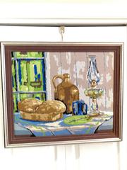 MaxSold Auction: Framed Needlepoint Tapestry Still Life with Bread, Jug and Lamp - Smiths Falls (Ontario, Canada) SELLER MANAGED Reseller Online Auction -  Autumn Drive