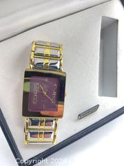MaxSold Auction: Franco Gianni Two-Tone Square Quartz Wristwatch - Smiths Falls (Ontario, Canada) SELLER MANAGED Reseller Online Auction -  Autumn Drive