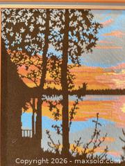 MaxSold Auction: Handmade Framed Needlepoint Landscape Tapestry (Horizontal) Wall Art 22” x 26” - Smiths Falls (Ontario, Canada) SELLER MANAGED Reseller Online Auction -  Autumn Drive