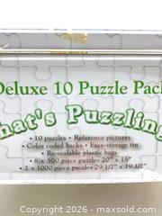 MaxSold Auction: Jigsaw Puzzle Set — 8×500 & 2×1000 Food Theme with Tin - Smiths Falls (Ontario, Canada) SELLER MANAGED Reseller Online Auction -  Autumn Drive