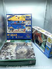 MaxSold Auction: Lot of 3 500-Piece Jigsaw Puzzles — Animals & Seaside - Smiths Falls (Ontario, Canada) SELLER MANAGED Reseller Online Auction -  Autumn Drive