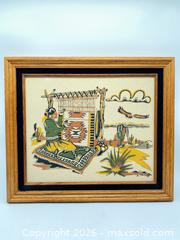 MaxSold Auction: Navajo Loom Weaver Sand Art Southwestern Desert Scene in Wood Frame - Smiths Falls (Ontario, Canada) SELLER MANAGED Reseller Online Auction -  Autumn Drive