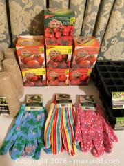MaxSold Auction: Tomato Rocket Seed Starter Kit Lot with Trays Lot D, Peat Pots, Gloves - Smiths Falls (Ontario, Canada) SELLER MANAGED Reseller Online Auction -  Autumn Drive