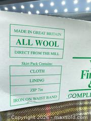 MaxSold Auction: Vintage Yorkshire Fine Woollens Tartan Skirt Pack 100% Wool Brown Fabric - Smiths Falls (Ontario, Canada) SELLER MANAGED Reseller Online Auction -  Autumn Drive