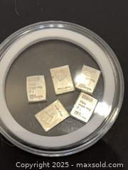 MaxSold Auction: 5 Grams of Silver - checked by bullion dealer  - Oakville (Ontario, Canada) SELLER MANAGED Downsizing Online Auction - Guildstone Crescent