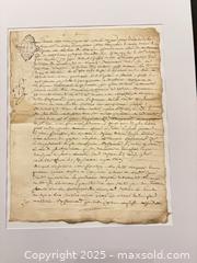 MaxSold Auction: Extremely Old Document 18th Century ( I think ?) - Oakville (Ontario, Canada) SELLER MANAGED Downsizing Online Auction - Guildstone Crescent