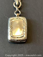MaxSold Auction: Gorgeous Victorian .80 Hallmarked Marked Silver Pocket Watch Chain with Locket  - Oakville (Ontario, Canada) SELLER MANAGED Downsizing Online Auction - Guildstone Crescent
