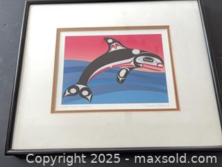 MaxSold Auction: Richard Kentz Print “ West Coast Whale” Signed  - Oakville (Ontario, Canada) SELLER MANAGED Downsizing Online Auction - Guildstone Crescent