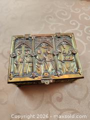 MaxSold Auction: Antique Vintage Late 19th Century Gothic Style Brass Box with Velvet Interior - Ajax (Ontario, Canada) SELLER MANAGED Estate Sale Online Auction - Billingsgate Crescent