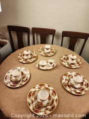 MaxSold Auction: Beautiful Royal Albert Old Country Roses 6 piece place setting Plus Sugar and Creamer with Tray (27 pieces) - Ajax (Ontario, Canada) SELLER MANAGED Estate Sale Online Auction - Billingsgate Crescent