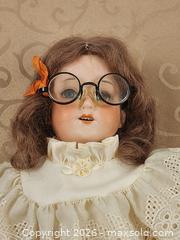 MaxSold Auction: Doll 16.5"Full Porcelain doll with glasses in white dress and black shoes - stand not included - Ajax (Ontario, Canada) SELLER MANAGED Estate Sale Online Auction - Billingsgate Crescent