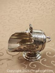 MaxSold Auction: Early 1900 Vintage English Silver Plated Sugar Scuttle with Trowel/Scoop - Ajax (Ontario, Canada) SELLER MANAGED Estate Sale Online Auction - Billingsgate Crescent