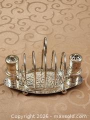 MaxSold Auction: EPNS Toast Rack with Matching Salt & Pepper Shakers - Ajax (Ontario, Canada) SELLER MANAGED Estate Sale Online Auction - Billingsgate Crescent