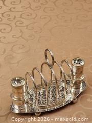 MaxSold Auction: EPNS Toast Rack with Matching Salt & Pepper Shakers - Ajax (Ontario, Canada) SELLER MANAGED Estate Sale Online Auction - Billingsgate Crescent